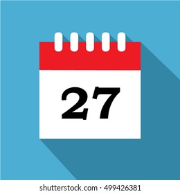 Flat calendar icon.