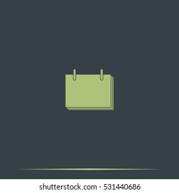 Flat calendar icon.