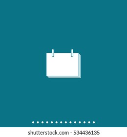 Flat calendar icon.