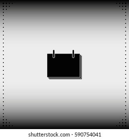 Flat calendar icon.