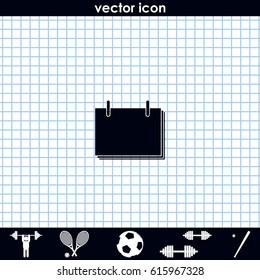 Flat calendar icon.