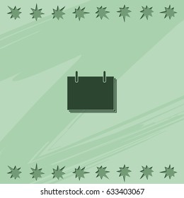 Flat calendar icon.