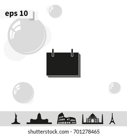 Flat calendar icon.