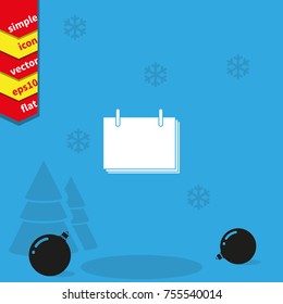 Flat calendar icon.