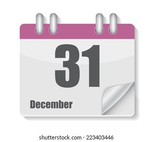 Flat Calendar Icon for Applications Vector Illustration