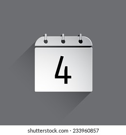 Flat calendar icon. Date and time background.