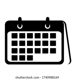 Flat calendar Icon. Desktop Calendar. Vector illustration.Web sign.