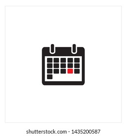 Flat Calendar Icon With Calendar Holiday