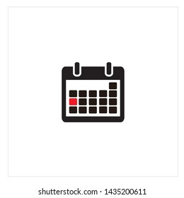 Flat Calendar Icon With Calendar Holiday