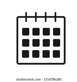 Flat Calendar Icon Illustration – Vector