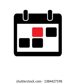 Flat Calendar Icon Logo Vector Illustration