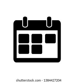 Flat Calendar Icon Logo Vector Illustration