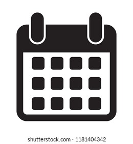 Flat calendar Icon. Calendar on the wall. Vector illustration.
