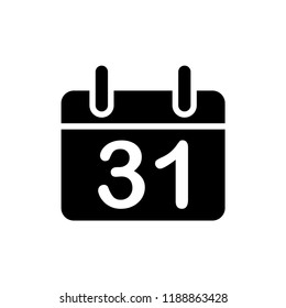 Flat calendar Icon. Calendar on the wall. Vector illustration.