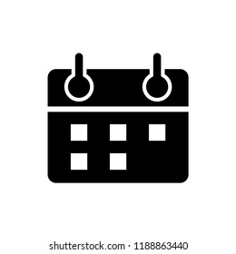 Flat calendar Icon. Calendar on the wall. Vector illustration.