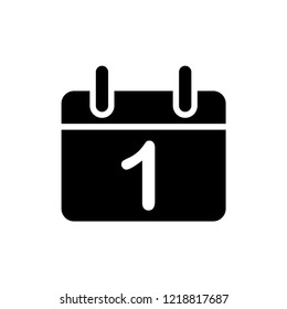 Flat calendar Icon. Calendar on the wall. Vector illustration.