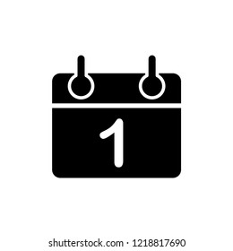Flat calendar Icon. Calendar on the wall. Vector illustration.