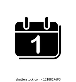 Flat calendar Icon. Calendar on the wall. Vector illustration.