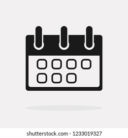 Flat calendar Icon. Calendar on the wall. Vector illustration.