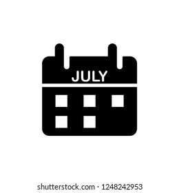 Flat calendar Icon. Calendar on the wall. Vector illustration.