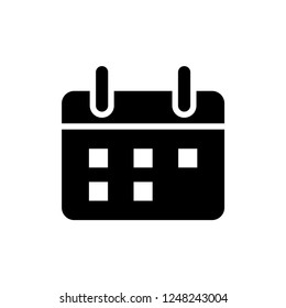 Flat calendar Icon. Calendar on the wall. Vector illustration.