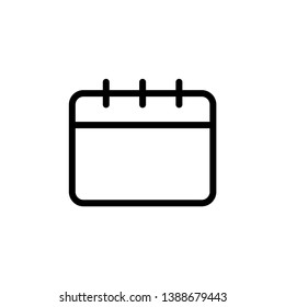 Flat calendar Icon. Calendar on the wall vector
