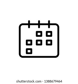 Flat calendar Icon. Calendar on the wall vector