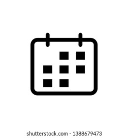 Flat calendar Icon. Calendar on the wall vector