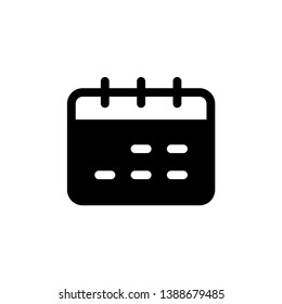 Flat calendar Icon. Calendar on the wall vector
