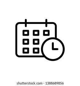 Flat calendar Icon. Calendar on the wall