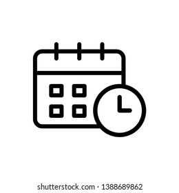 Flat calendar Icon. Calendar on the wall