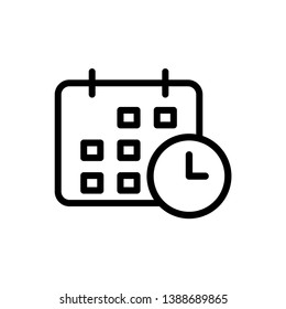 Flat calendar Icon. Calendar on the wall
