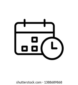 Flat calendar Icon. Calendar on the wall