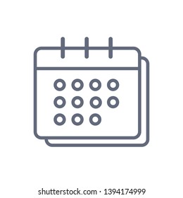 Flat calendar Icon. Calendar on the wall.