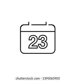 Flat calendar Icon. Calendar on the wall. Vector illustration.