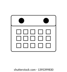 Flat calendar Icon. Calendar on the wall. Vector illustration.