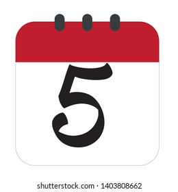 Flat calendar Icon. Calendar on the wall. Vector illustration. - Vector