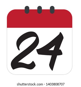 Flat calendar Icon. Calendar on the wall. Vector illustration. - Vector