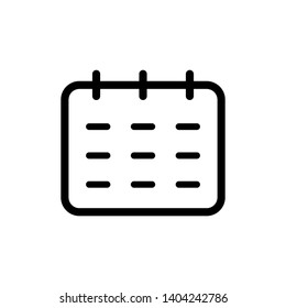 Flat calendar Icon. Calendar on the wall vector