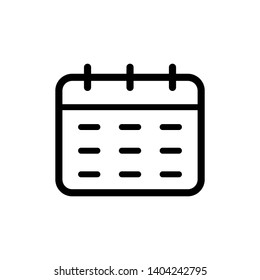 Flat calendar Icon. Calendar on the wall vector