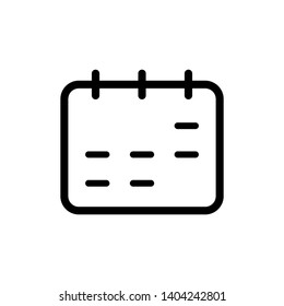Flat calendar Icon. Calendar on the wall vector
