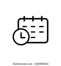 Flat calendar Icon. Calendar on the wall vector
