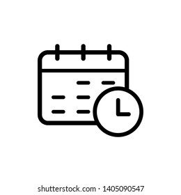 Flat calendar Icon. Calendar on the wall vector