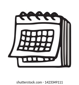 Flat calendar Icon. Calendar on the wall. Vector illustration.