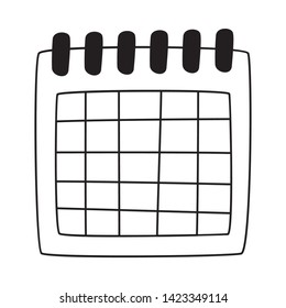 Flat calendar Icon. Calendar on the wall. Vector illustration.