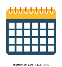 Flat calendar Icon. Calendar on the wall. Vector illustration.