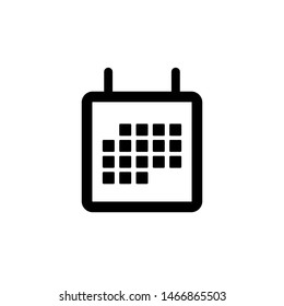 Flat calendar Icon. Calendar on the wall. Vector illustration.
