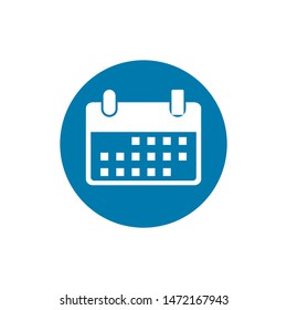 Flat calendar Icon. Calendar on the wall. Vector illustration.