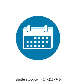 Flat calendar Icon. Calendar on the wall. Vector illustration.