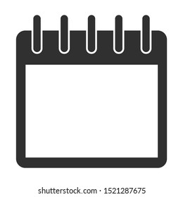 Flat calendar Icon. Calendar on the wall. Vector illustration